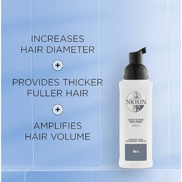 Nioxin 2 Scalp & Hair Treatment Natural Hair Progressed Thinning 3.38 fl oz, NEW - Picture 3 of 3
